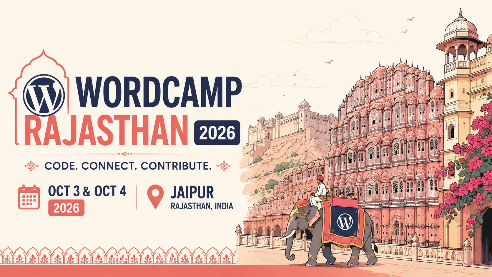 WordCamp Rajasthan 2026 banner generated from a ToolCreek prompt