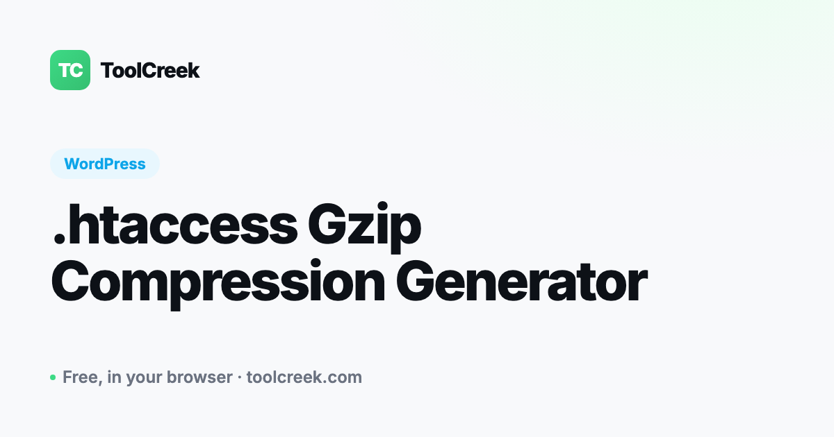 How to Enable Gzip Compression in .htaccess for WordPress