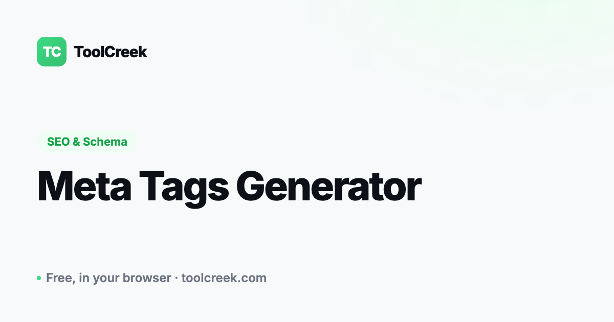 The Meta Tags Every Page Needs (and How to Generate Them)