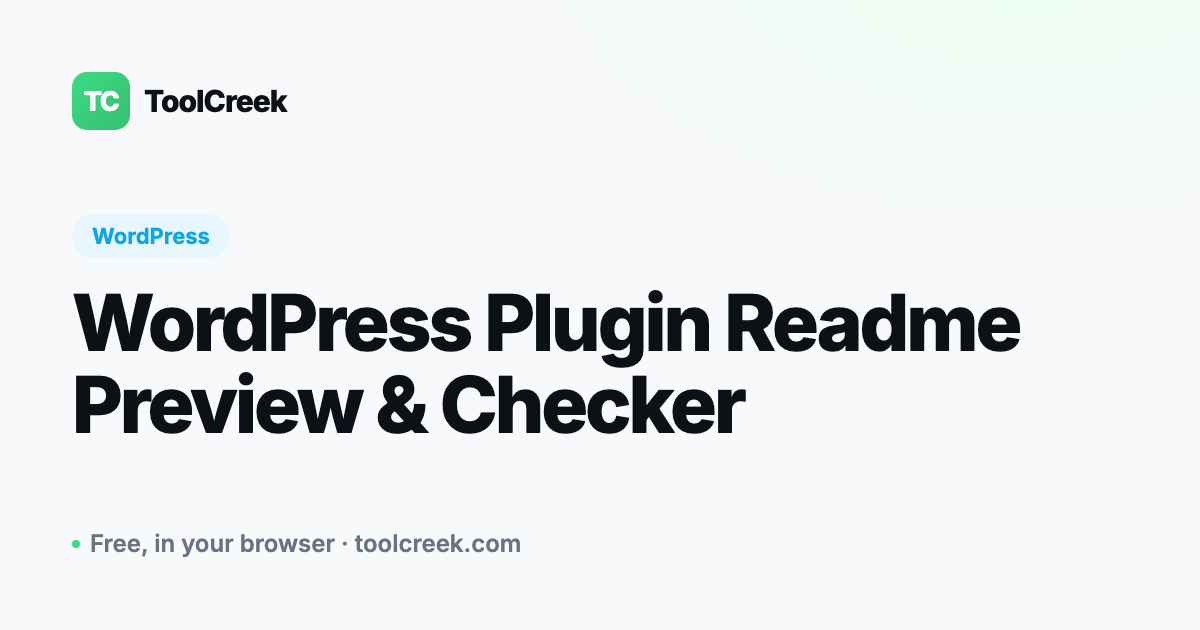 How to Write and Preview a WordPress Plugin readme.txt